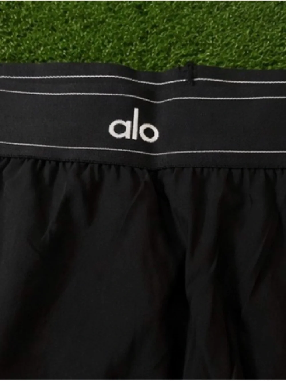 ALO Yoga Black Circle Skirt with Branded Waistband